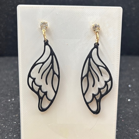 Handmade Jewelry - Black Wing Earrings